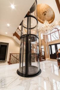 Savaria Vuelift Round Home Elevator